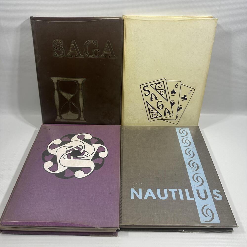 1966-1969 Niles North Saga & Libertyville Nautilus Yearbook Lot 4 HC Illinois